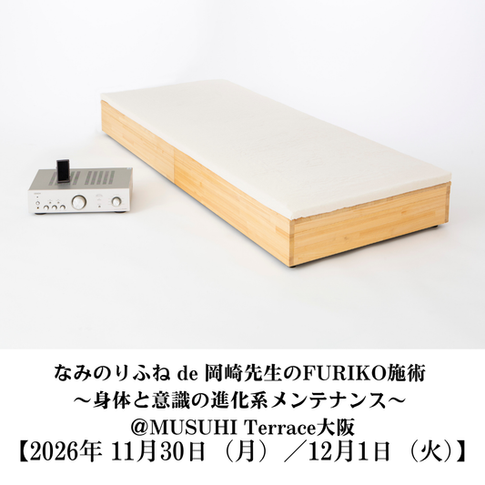 【11月30日（月）／12月1日（火）】なみのりふね de 岡崎先生のFURIKO施術 〜身体と意識の進化系メンテナンス～ ＠MUSUHI Terrace大阪